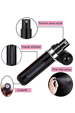 10 Adet Parfüm Şişesi Taşınabilir Mini Doldurulabilir Parfüm Şişesi Atomizer Parfüm Şişeleri Boş