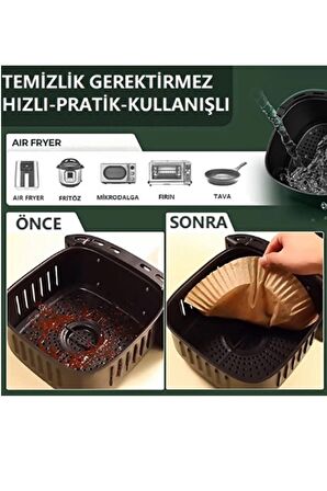 50 Adet Yağsız Fritöz Airfryer Pişirme Kağıdı 50 Adet Yağsız Fritöz Airfryer Pişirme Kağıdı