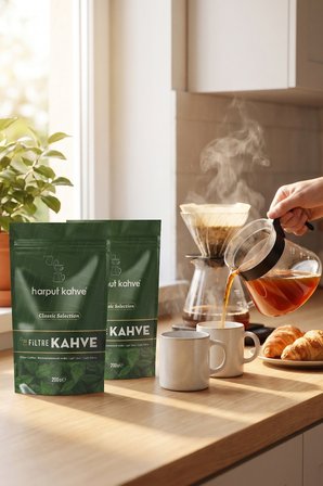 Harput Kahve Filtre Kahve 200 gr 2'li Paket Toplam 400 gr Öğütülmüş French Press Uyumlu