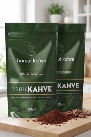 Harput Kahve Filtre Kahve 200 gr 2'li Paket Toplam 400 gr Öğütülmüş French Press Uyumlu