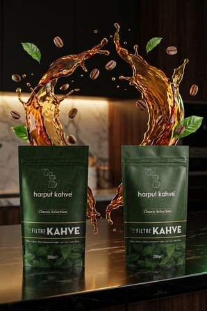 Harput Kahve Filtre Kahve 200 gr 2'li Paket Toplam 400 gr Öğütülmüş French Press Uyumlu