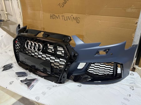 Audi A3 Rs3 Ön Tampon Komple Seti 8v Makyajlı Kasa 2016-2020 Arası Uyumlu Panjurlu