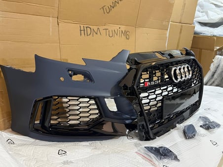 Audi A3 Rs3 Ön Tampon Komple Seti 8v Makyajlı Kasa 2016-2020 Arası Uyumlu Panjurlu