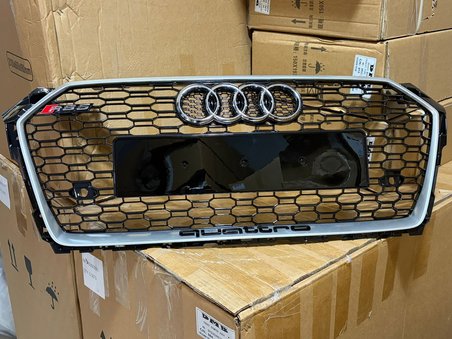 Dmb Audi A5 Rs5 Ön Panjur Gri Çerceve Piano Black 2017-2019 Arası Uyumlu