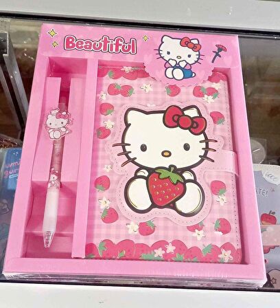 Sanrio Hello Kitty Defter- Kalem Bant Set-3