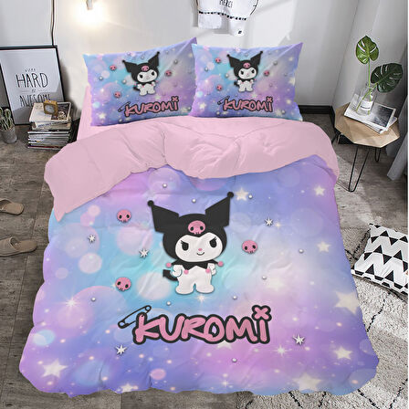 Kuromi Rüya Temalı Baskılı Çift Kişilik Nevresim Takımı