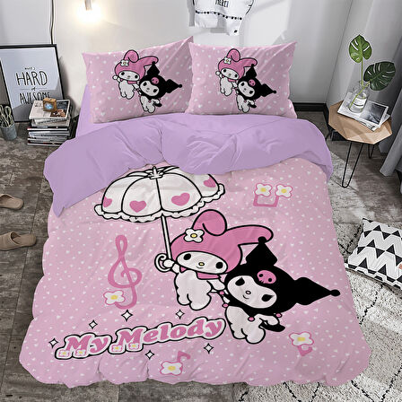 My Melody Temalı Baskılı Çift Kişilik Nevresim Takımı