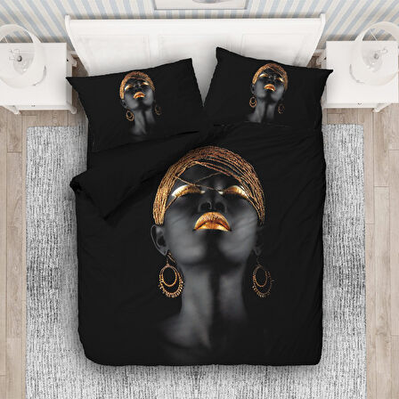 Black Queen Temalı Baskılı Çift Kişilik Nevresim Takımı