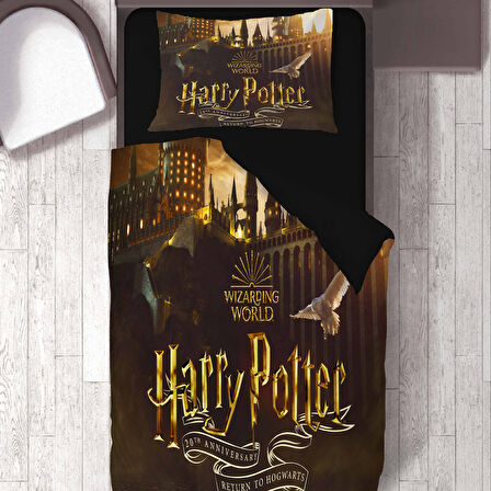 Harry Potter Temalı Baskılı Tek Kişilik Nevresim Takımı