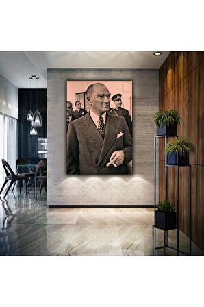 Atatürk Modelli Dekoratif Şık Kanvas Tablo