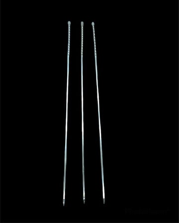 Burgulu Kuşbaşı Şişi - Metal - Kalın Kare - 50 cm