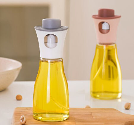 Spreyli Cam Yağ Sirke Şişesi