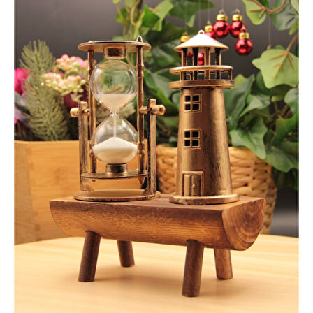 Deniz Feneri Biblolu Kum Saati