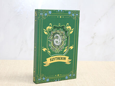 Harry Potter Slytherin Deri Defter