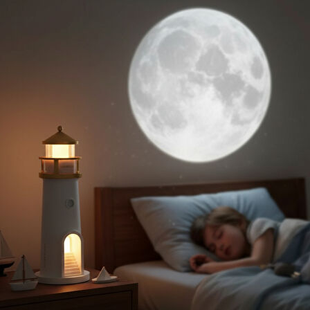 Deniz Feneri Projektör Gece Lambası