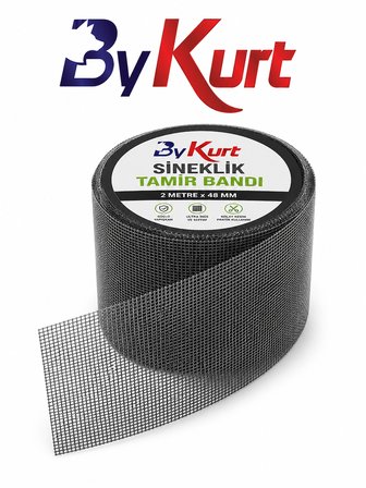 Sineklik Tamir Bandı 2 Metre x 48 mm Yapışkanlı File Onarım Bandı Pencere Balkon Kapı Sineklik Yama Bandı