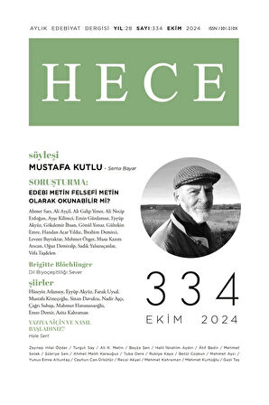 Hece Dergi 334. Sayı Ekim 2024