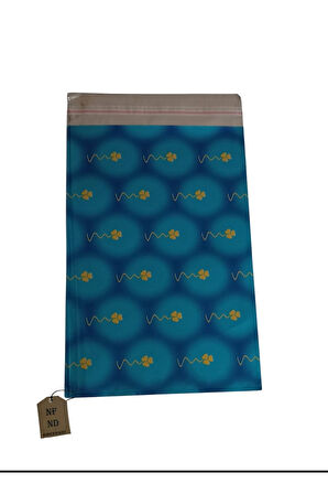 Hediye Paketi Metalize Lüks Pratik Sağlam Kendinden Bantlı 15x25 Mavi Renk 15'li
