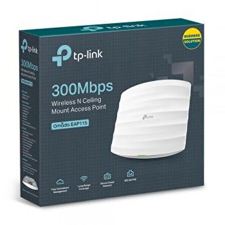 TP-LINK EAP115 2PORT POE 300Mbps TAVAN TİPİ ACCESS POINT