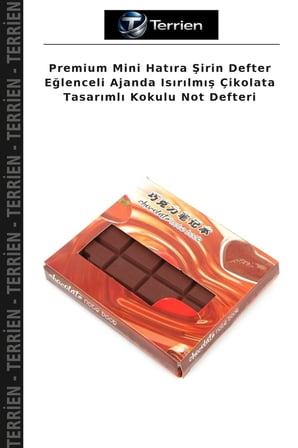Premium Mini Hatıra Şirin Defter Eğlenceli Ajanda Isırılmış Çikolata Tasarımlı Kokulu Not Defteri