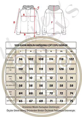 Müslin Kapüşonlu Gömlek-Kadın Kapüşonlu Gömlek-1030