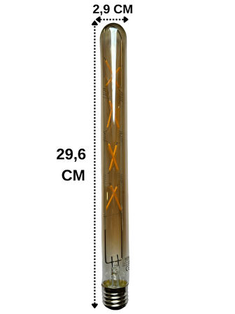 Heka 8W (57W) 2500K (Günışığı) E27 Duylu (Kalın Duy) Çubuk Led Ampul