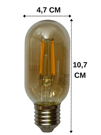 Heka 6W (48W) 2500K (Günışığı) E27 Duylu (Kalın Duy) Şeffaf Led Ampul