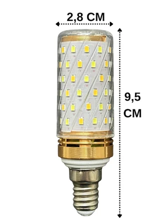 (4 Adet) Heka 10W (70W) Sarı-Günışığı-Beyaz E14 Duylu Üç Renkli Led Mısır Ampul