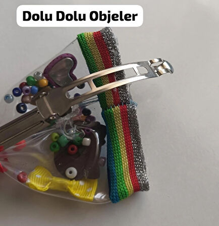 ŞEFFAF KLİPSLİ  KIZ ÇOCUK TOKASI HELLO KİTTY