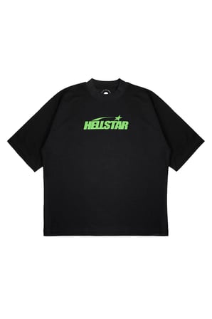 Unisex Oversize HELLSTAR GREEN Baskılı Boxy Fit Kalın Kumaşlı (240gsm) T-shirt