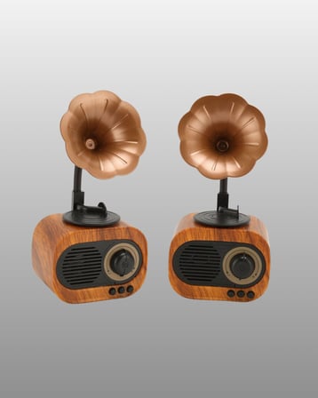 Retro Tasarımlı Mini Bluetooth Hoparlör ve FM Radyo Çoklu Medya Yeni Nesil