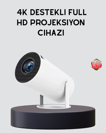 Ev Sineması Projeksiyon Cihazı – 160 ANSI Lümen 4K Uyumlu ve Kablosuz Görünt?