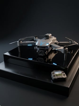 Katlanabilir Çift Kameralı Drone Uzaktan Kumandalı Hava Aracı