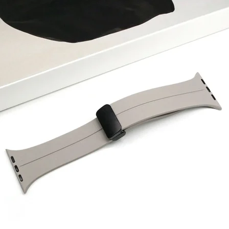 Ally Apple Watch 7-8 45mm 6-5-4 44mm Watch Ultra 49mm Manyetik Uçlu Silikon Kayış