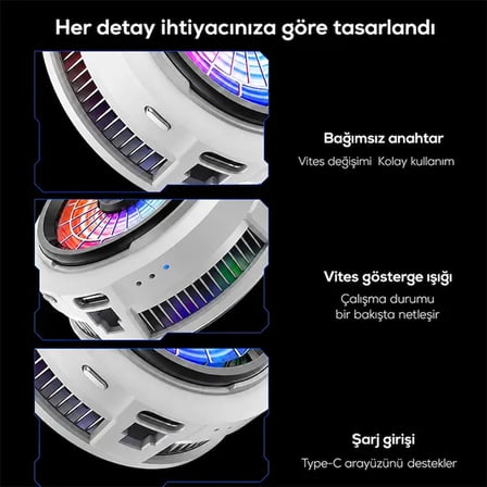 CX20 iOS Android Soğutucu 20W Manyetik RGB Telefon Soğutucu –Anında Hızlı So?