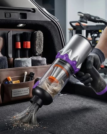 Kablosuz Araç Süpürgesi 9000 Mah Bataryalı Taşınabilir Çok Başlıklı Oto Süpürge