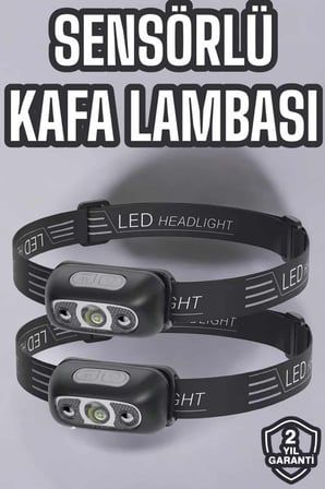 Kafa Lambası Kamp Lambası Led Işık Şarjlı Ayarlanabilir