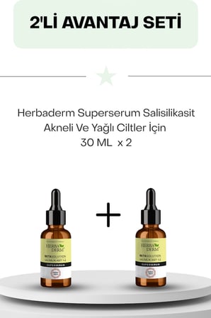 Herbaderm Superserum Salisilikasit Akneli Ve Yağlı Ciltler İçin 30 ML İkili Set