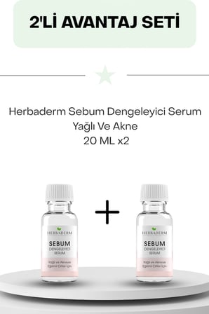 Herbaderm Sebum Dengeleyici Serum Yağlı Ve Akne 20 ML İkili Set