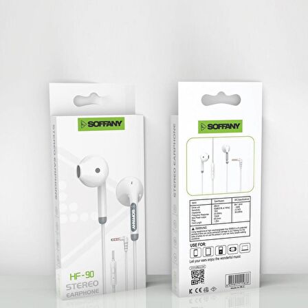 Soffany HF-90 Stereo Earphone Kulaklık