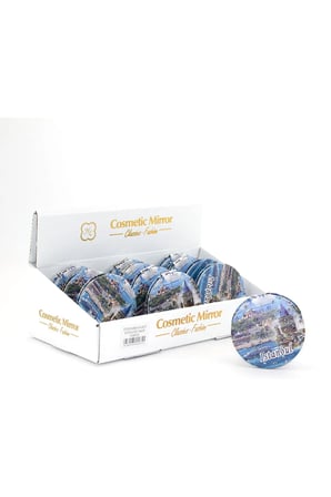 Taşlı İstanbul Tasarımı El Aynası İnce - 7x7cm