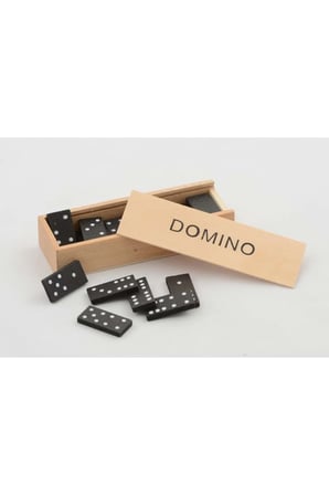 Ahşap Kutulu Domino - 15x5cm