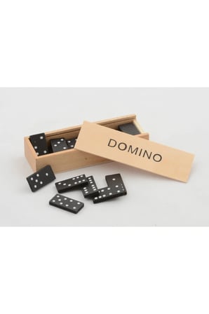 Ahşap Kutulu Domino - 15x5cm