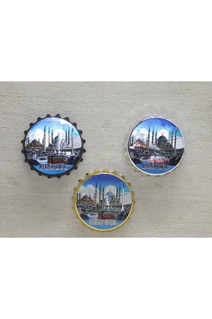 İstanbul Temalı Metal Magnet