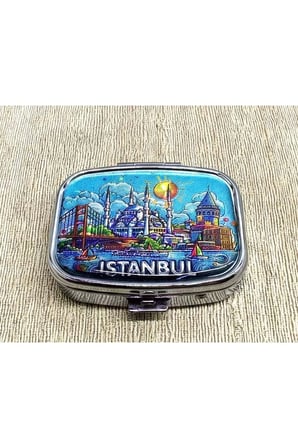İstanbul Temalı İlaç Kutusu - 4x5.5cm