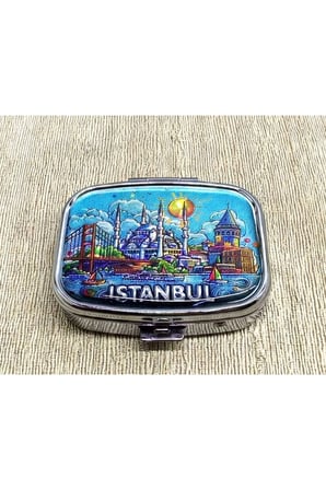 İstanbul Temalı İlaç Kutusu - 4x5.5cm