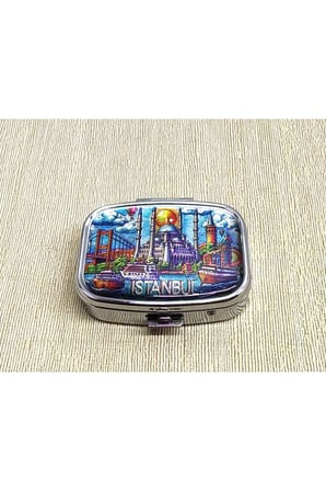 İstanbul Temalı İlaç Kutusu - 4x5.5cm