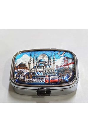 İstanbul Temalı İlaç Kutusu - 5x5cm