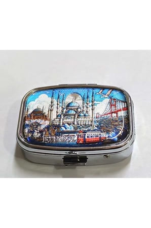 İstanbul Temalı İlaç Kutusu - 5x5cm