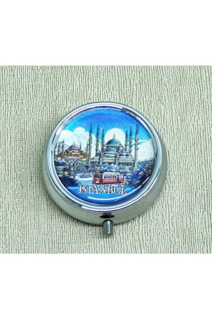İstanbul Temalı İlaç Kutusu - 5x5cm
